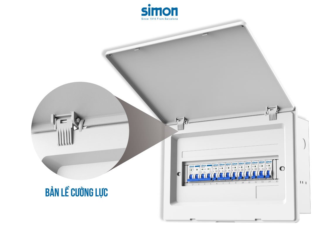 Flat Surface Aptomat Cabinet, Matt Plastic SMX65CS - Simon.vn